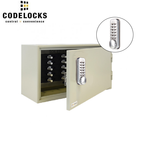 CodeLocks - Key Secure Extra Security Key Cabinet w/ CL160 - Mechanical Lock - Tubular Mortise Latch - Hold Back Feature - QuickCode - Optional Size - UHS Hardware