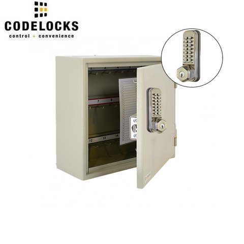 CodeLocks - Key Secure Extra Security Padlock Cabinet w/ CL255 - Mechanical Lock - Tubular Latch - Optional Cabinet Storage - UHS Hardware