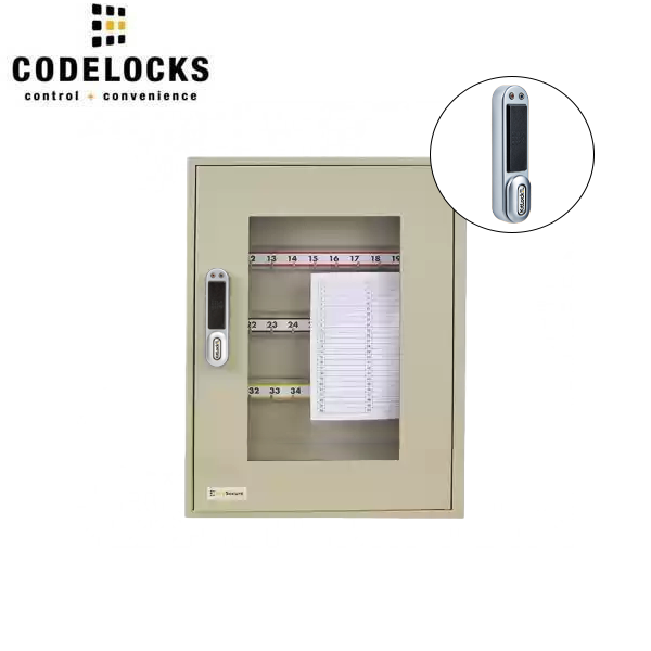 CodeLocks - Key Secure View Hook Key Cabinet w/ KL1000 - Portable - RFID - Keyless Access - Private & Public Function - Master & User - Optional Cabinet Size - UHS Hardware