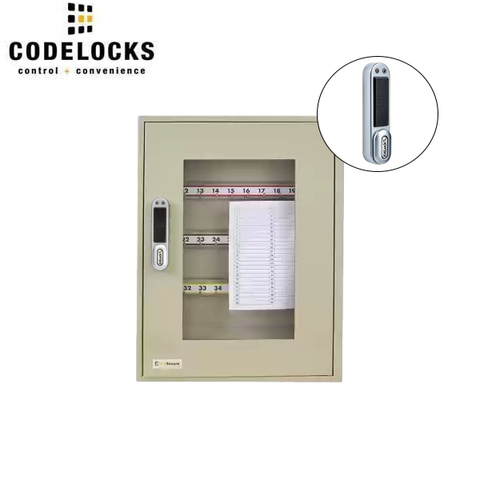 CodeLocks - Key Secure View Hook Padlock Cabinet w/ KL1000 - RFID - Keyless Access - Private & Public Function - Master & User - Optional Cabinet Size - UHS Hardware