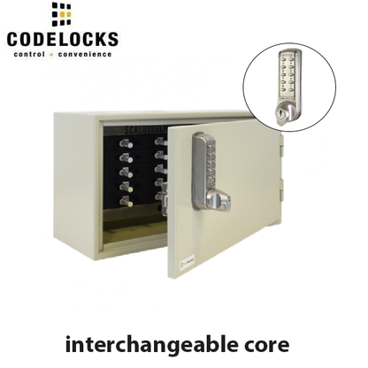 CodeLocks - Key Control Hook Key Control Cabinet w/ CL2255 - Brushed Steel - Electronic Lock - Tubular Mortise Latch - Optional Lock Prep - Optional Size - UHS Hardware