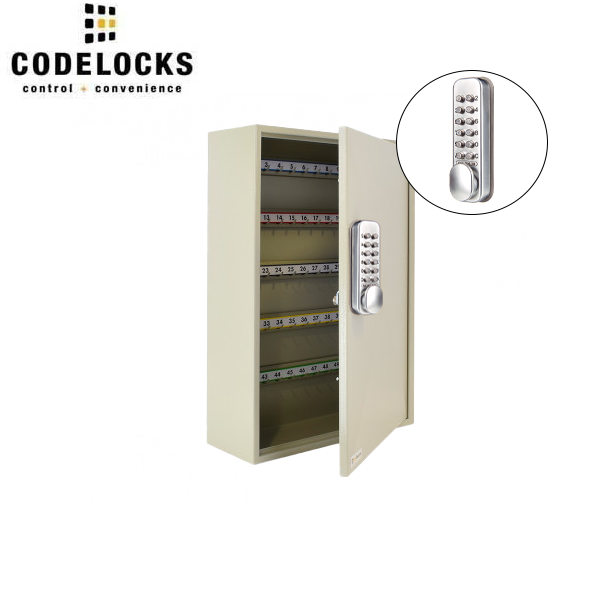 CodeLocks - Key Secure Hook Padlock Cabinet w/ CL160 - Mechanical Lock - Tubular Mortise Latch - Hold Back Feature - QuickCode - Optional Storage - UHS Hardware