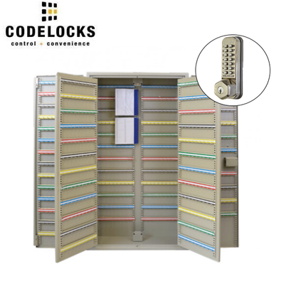 CodeLocks - Key Secure Extra Security Padlock Cabinet w/ CL255 - Mechanical Lock - Tubular Latch - Optional Cabinet Storage - UHS Hardware