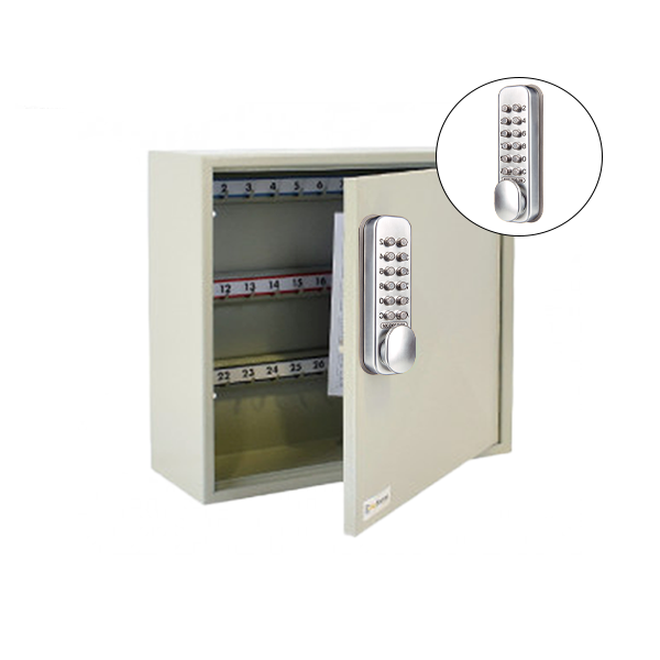 CodeLocks - Key Secure Hook Padlock Cabinet w/ CL160 - Mechanical Lock - Tubular Mortise Latch - Hold Back Feature - QuickCode - Optional Storage - UHS Hardware