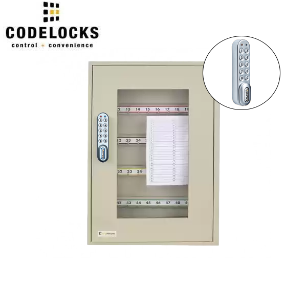CodeLocks - Key Secure View Hook Key Cabinet w/ KL1000 - Portable - Keyless Access - Private & Public Function - Master & User - Optional Cabinet Size - UHS Hardware