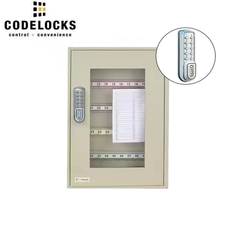 CodeLocks - Key Secure View Hook Padlock Cabinet w/ KL1200 - IP54 - Heavy Duty - Keyless Access - Private & Public Function - Master & User - Optional Cabinet Size - UHS Hardware