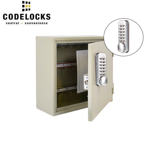 CodeLocks - Key Secure Extra Security Padlock Cabinet w/ CL160 - Mechanical Lock - Tubular Mortise Latch - Hold Back Feature - QuickCode - Optional Cabinet Storage - UHS Hardware
