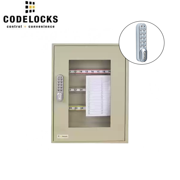 CodeLocks - Key Secure View Padlock Cabinet w/ KL1000 - Portable - Keyless Access - Private & Public Function - Master & User - Optional Cabinet Size - UHS Hardware