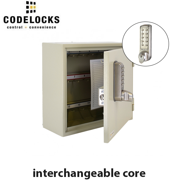 CodeLocks - Key Secure Extra Security Padlock Cabinet w/ CL2255 - Medium Duty - Electronic Lock - Tubular Mortise Latch - Key Override - Optional Lock Prep - Optional Storage - UHS Hardware
