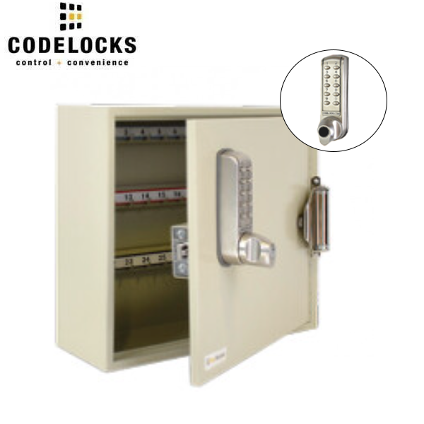 CodeLocks - Key Secure Hook Key Cabinet w/ CL2255 - Electronic Lock - Tubular Mortise Latch - Optional Size - Optional Lock Prep - UHS Hardware