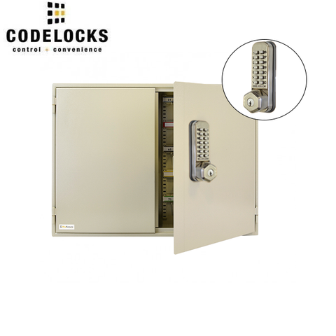 CodeLocks - Key Secure Extra Security Padlock Cabinet w/ CL255 - Mechanical Lock - Tubular Latch - Optional Cabinet Storage - UHS Hardware