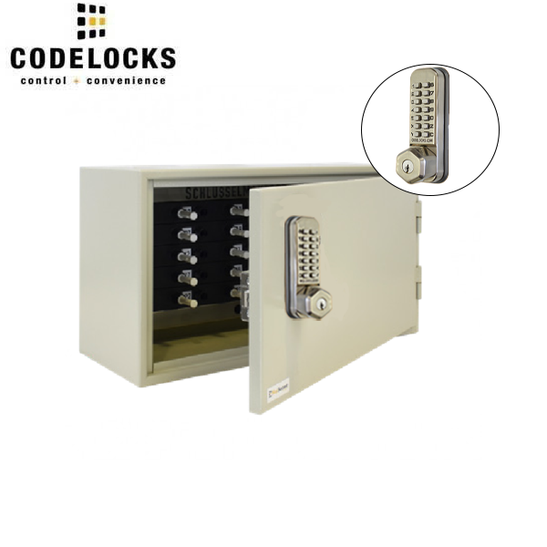 CodeLocks - Key Control Hook Key Cabinet w/ CL255 - Mechanical Lock - Tubular Latch - Optional Cabinet Storage - UHS Hardware