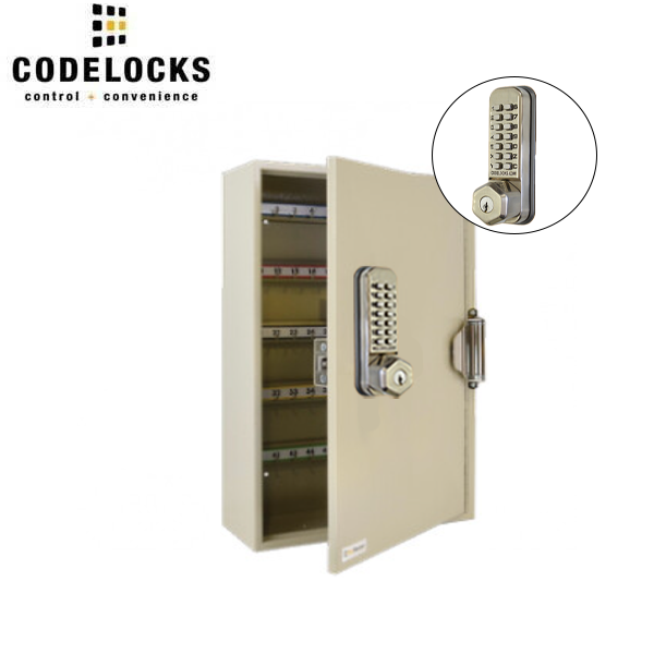 CodeLocks - Key Secure Hook Key Cabinet w/ CL255 - Self Closing - Mechanical Lock - Tubular Latch - Optional Cabinet Storage - UHS Hardware