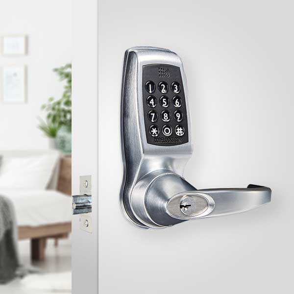 Code Locks - CL4510-BS - Electronic Smart Lock - 2 3/4" Mortise Latch Bolt - Entrance - Brushed Steel - UHS Hardware