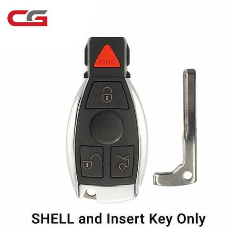 1997-2014 Mercedes Benz 4-Button Smart Key SHELL for IYZ-3312 - UHS Hardware