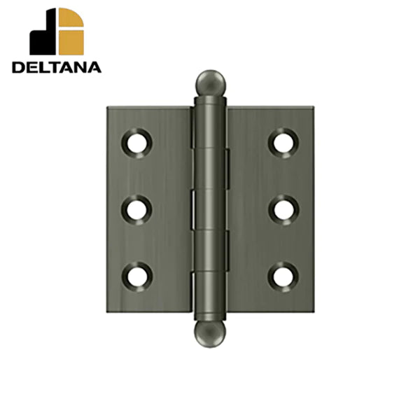 Deltana - 2" x 2" Hinge - w/ Ball Tips - Optional Finish