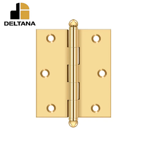 Deltana - 3" x 2-1/2" Hinge - w/ Ball Tips - Optional Finish
