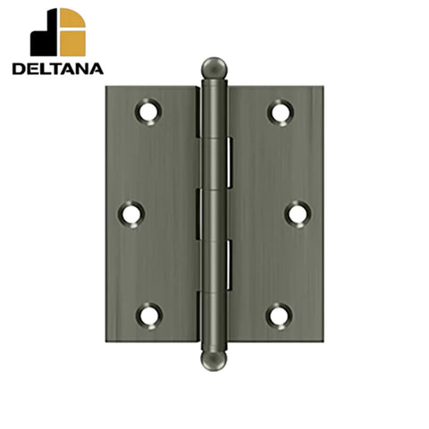 Deltana - 3" x 2-1/2" Hinge - w/ Ball Tips - Optional Finish