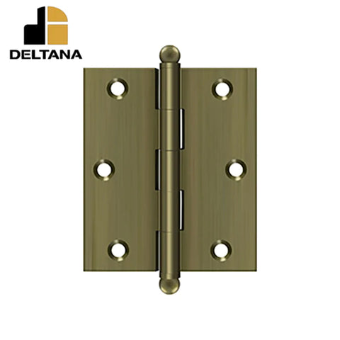 Deltana - 3" x 2-1/2" Hinge - w/ Ball Tips - Optional Finish