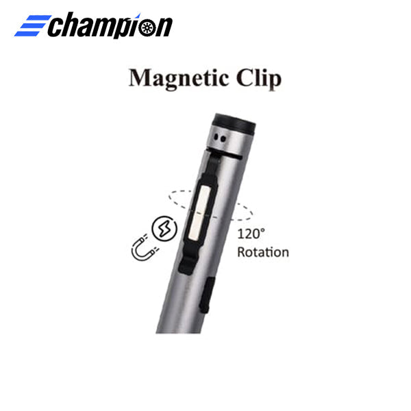 Champion - CP-R179 - 5W COB Rechargeable LED Pen Work Light w/ UV & Laser - 450 Lumens Side Light / 140 Lumens Tail Light - 800mAh Rechargeable Battery