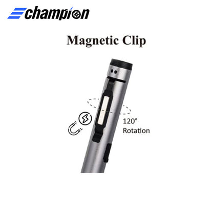 Champion - CP-R179 - 5W COB Rechargeable LED Pen Work Light w/ UV & Laser - 450 Lumens Side Light / 140 Lumens Tail Light - 800mAh Rechargeable Battery