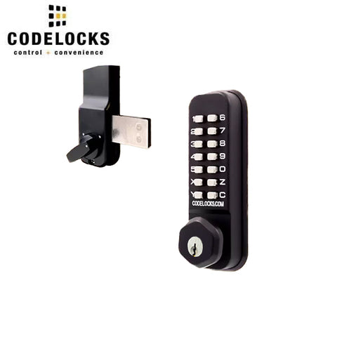 CodeLocks - CL200 - Mechanical Lock - Light Duty - Dual Backset Deadlatch 2 3/4" - 2 3/8" - Surface Deadbolt - Key Override - Optional Finish - Fire Rated - Grade 2