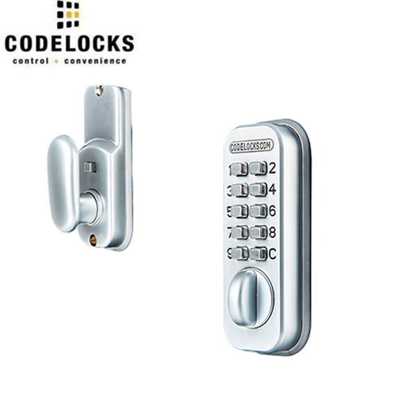 Code Locks - CL50 - Mechanical Lock - Light Duty - Optional Backset - Mortise Latch - Silver Gray - Fire Rated - Grade 2 - UHS Hardware