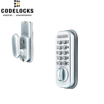 Code Locks - CL50 - Mechanical Lock - Light Duty - Optional Backset - Mortise Latch - Silver Gray - Fire Rated - Grade 2 - UHS Hardware