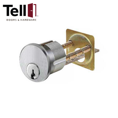 TELL - Series 4000 - Rim Cylinder - 1-1/4" to 2-1/4" Doors - 26D - Schlage SC1 - Satin Chrome - Grade 2 - UHS Hardware