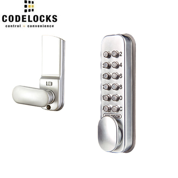 Code Locks - CL160 - Mechanical Lock - Light Duty - Optional Backset - Tubular Mortise Latch - Silver Gray - UHS Hardware