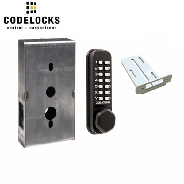 Code Locks - CL210 Gate Box Kit - Electronic Smart Lock - Light Duty - Dual Backset Deadlatch 2 3/4" - 2 3/8" - Mortise Tubular Deadbolt Gate Box Kit - Optional Key Override - Optional Finish - Fire Rated - Grade 2 - UHS Hardware