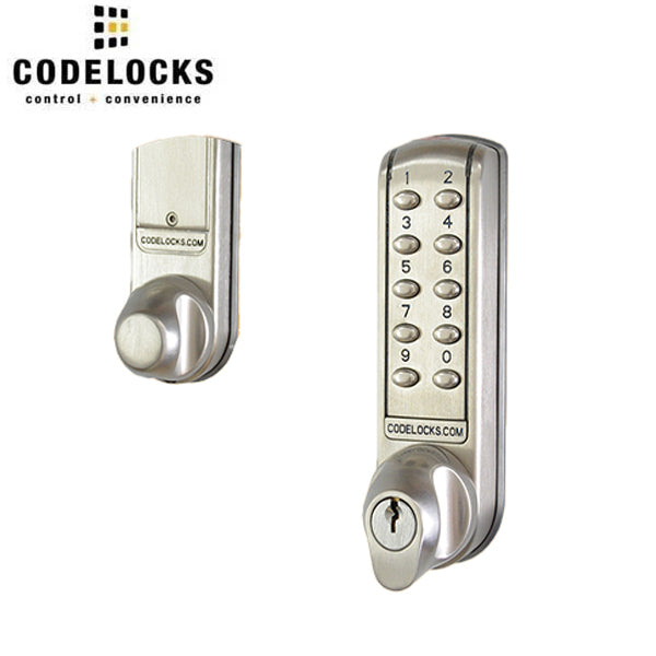 Code Locks - CL2210 - Electronic Door Lock - Dual Backset Latch 2 3/8" - 2 3/4" - Electronic Mortise Deadbolt - Brushed Steel - UHS Hardware