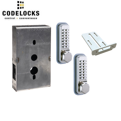 Code Locks - CL290 Gate Box Kit - Mechanical Lock - Light Duty - Dual Backset Deadlatch 2 3/8" - 2 3/4" Mortise Tubular Latchbolt Gate Box Kit - Code In / Out - Key Override - Optional Finish - Fire Rated - Grade 2 - UHS Hardware
