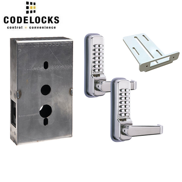 Code Locks - CL415 Gate Box Kit - Mechanical Lock - Medium Duty - Tubular Latch Bolt Gate Box Kit - Code In / Out - Passage Function - Stainless Steel - UHS Hardware
