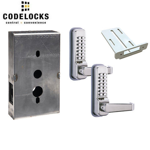 Code Locks - CL410 Gate Box Kit - Mechanical Lock - Medium Duty - Tubular Latch Bolt Gate Box Kit - Code In / Out - Stainless Steel - UHS Hardware