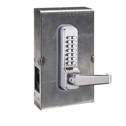 Code Locks - CL410 Gate Box Kit - Mechanical Lock - Medium Duty - Tubular Latch Bolt Gate Box Kit - Code In / Out - Stainless Steel - UHS Hardware