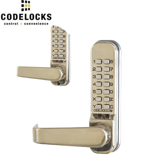 Code Locks - CL410 - Mechanical Lock - Medium Duty - Optional Backset - Tubular Latch Bolt - Code In / Out - Silver - UHS Hardware