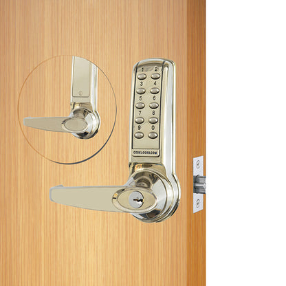 Code Locks - CL4210 - Electronic Door Lock - 2 3/4" Backset - Electronic Tubular Latchbolt - Brushed Steel - UHS Hardware
