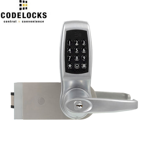 CodeLocks - CL4500-GD - Electronic Smart Lock - Smart Glass Door Lock - NetCode Technology - Brushed Steel - UHS Hardware