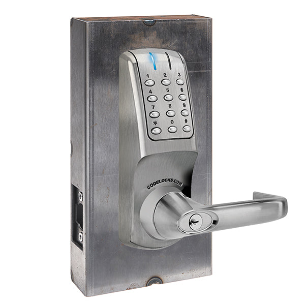 CodeLocks - CL5210 Gate Box Kit - Electronic Door Lock - Tubular Latchbolt Gate Box Kit - Brushed Steel - Fire Rated - Grade 2 - UHS Hardware