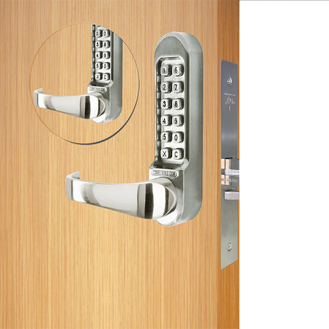 Code Locks - CL550 - Mechanical Lock - Heavy Duty - 2 3/4" Backset - Mortise Lock - Code In / Out -Stainless Steel - UHS Hardware