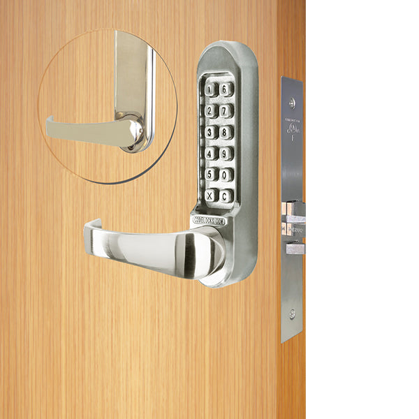 Code Locks - CL555 - Mechanical Lock - Heavy Duty - 2 3/4" Backset - Mortise Lock - Passage Function - Stainless Steel - UHS Hardware