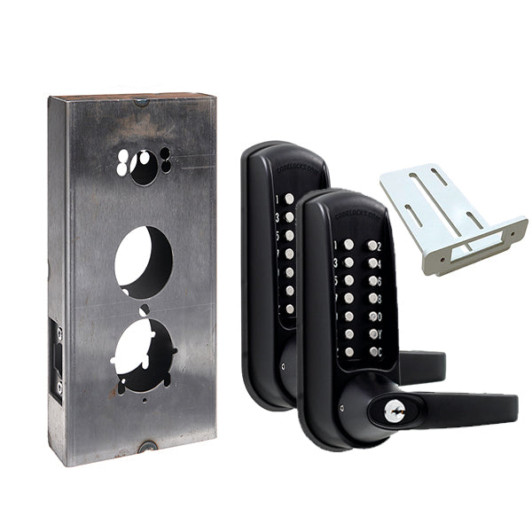 Code Locks - CL610 Gate Box Kit - Mechanical Lock - Heavy Duty - Tubular Latchbolt Gate Box Kit - Code In / Out - Optional Finish - Grade 2 - UHS Hardware