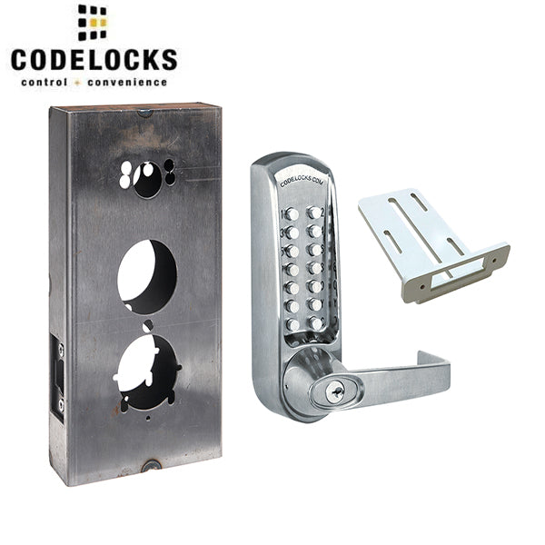 Code Locks - CL615 Gate Box Kit - Mechanical Lock - Heavy Duty - Tubular Latchbolt Gate Box Kit - Passage Function - Optional Finish - Grade 2 - UHS Hardware