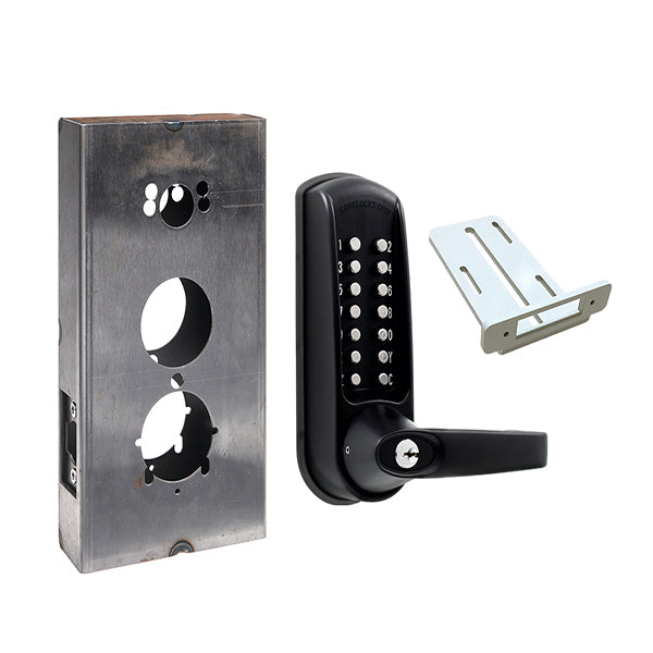 Code Locks - CL615 Gate Box Kit - Mechanical Lock - Heavy Duty - Tubular Latchbolt Gate Box Kit - Passage Function - Optional Finish - Grade 2 - UHS Hardware