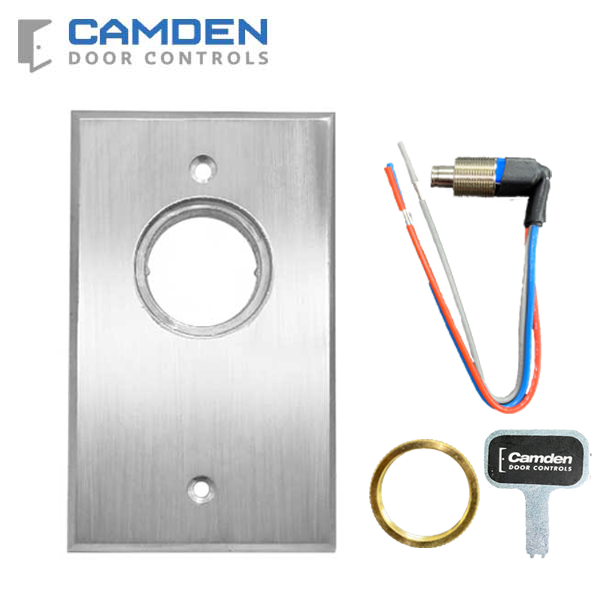 Camden CM-1120 - Flush Mount Single Gang Key Switch - SPDT Momentary - Brushed Aluminum - UHS Hardware