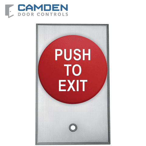 Camden CM-5085RPTE - Push/Exit Single Gang Switch - Pneumatic Time Delay - w/ Aluminum Faceplate 2-3/8" - DPST - UHS Hardware