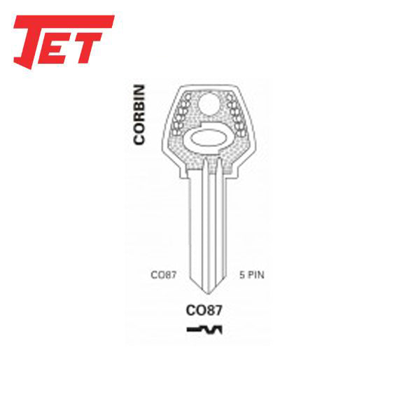 Corbin Master Pin Color Code Chart JET - 5-Pin Corbin Key Blank Brass Finish (CO87) for Sale | UHS Hardware