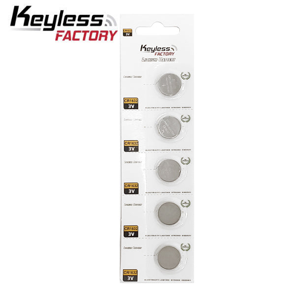 KeylessFactory - CR1632 - 3V Lithium Battery (5-Pack) - UHS Hardware