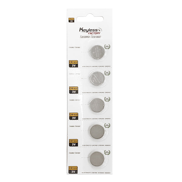 KeylessFactory - CR1632 - 3V Lithium Battery (5-Pack) - UHS Hardware